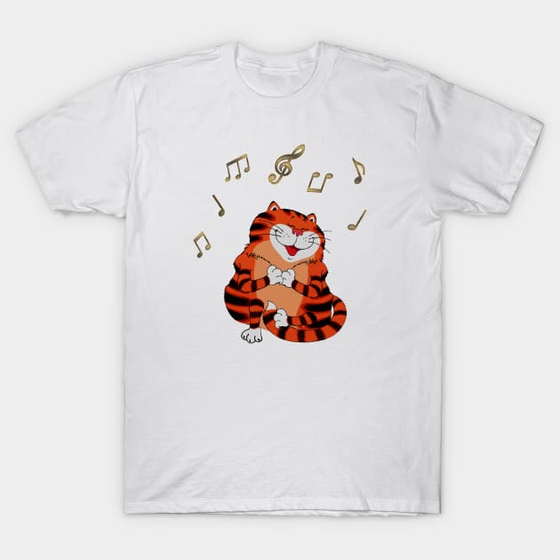 Singing Cat T-Shirt by AngelsWhisper